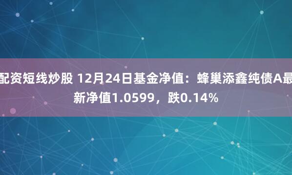 配资短线炒股 12月24日基金净值：蜂巢添鑫纯债A最新净值1.0599，跌0.14%