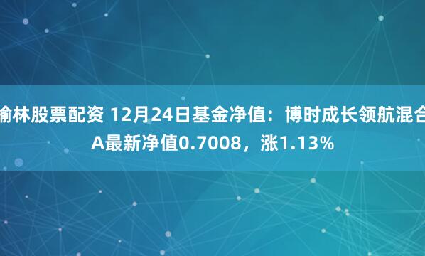 榆林股票配资 12月24日基金净值：博时成长领航混合A最新净值0.7008，涨1.13%