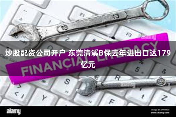 炒股配资公司开户 东莞清溪B保去年进出口达179亿元